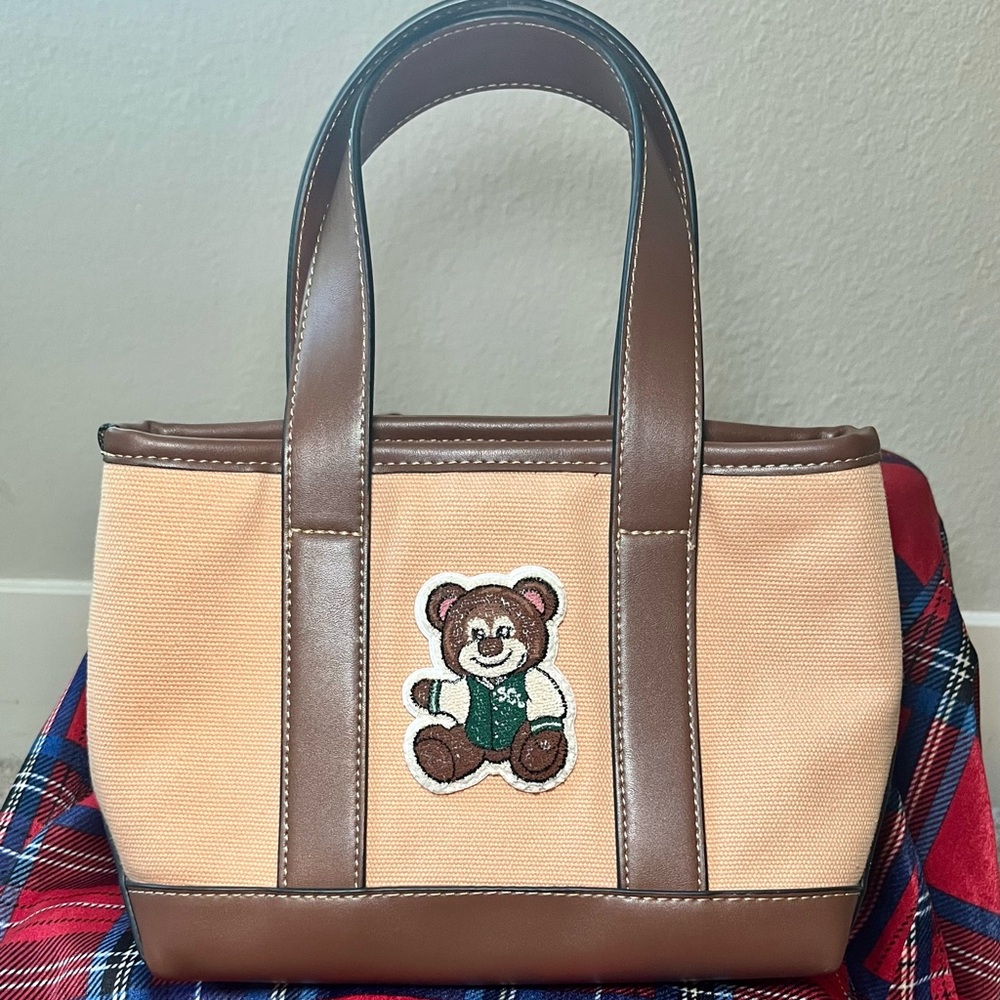 Stoney Clover Lane mini tote with bear patch 🧸
